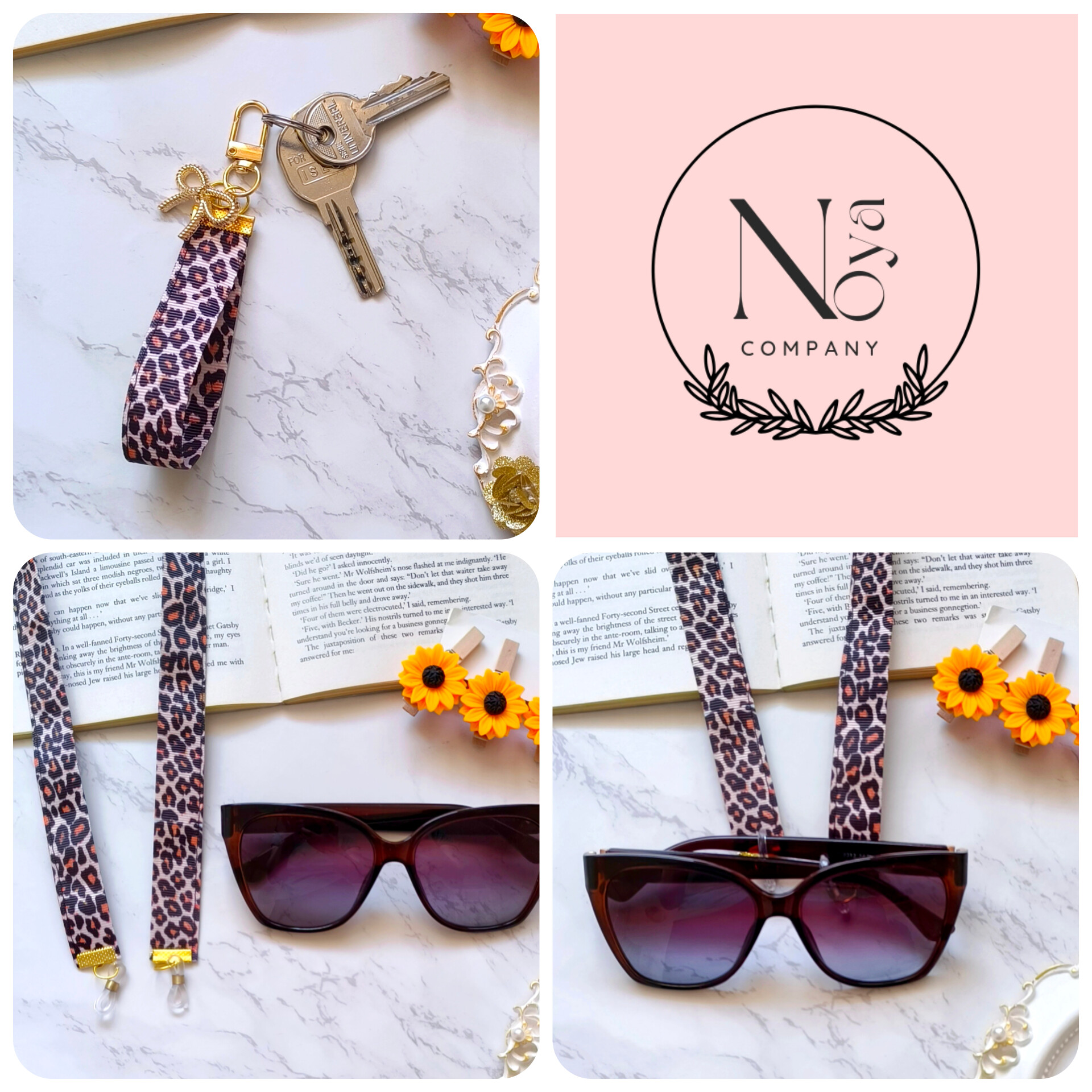 ست فانتزی بند عینک و جاسوییچی و جاکلیدی زنانه و دخترانه مناسب هدیه دادن