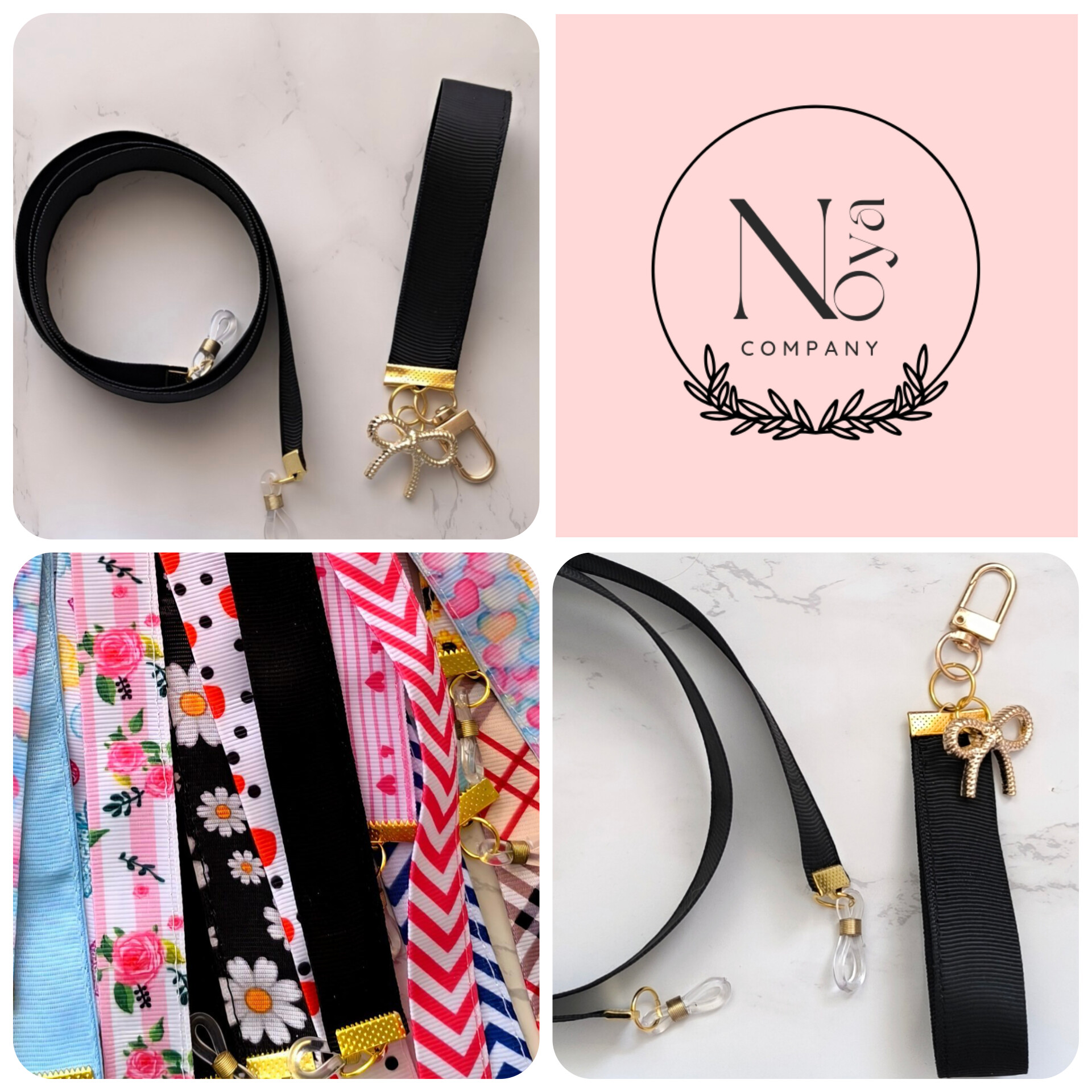 ست فانتزی بند عینک و جاسوییچی و جاکلیدی زنانه و دخترانه مناسب هدیه دادن.