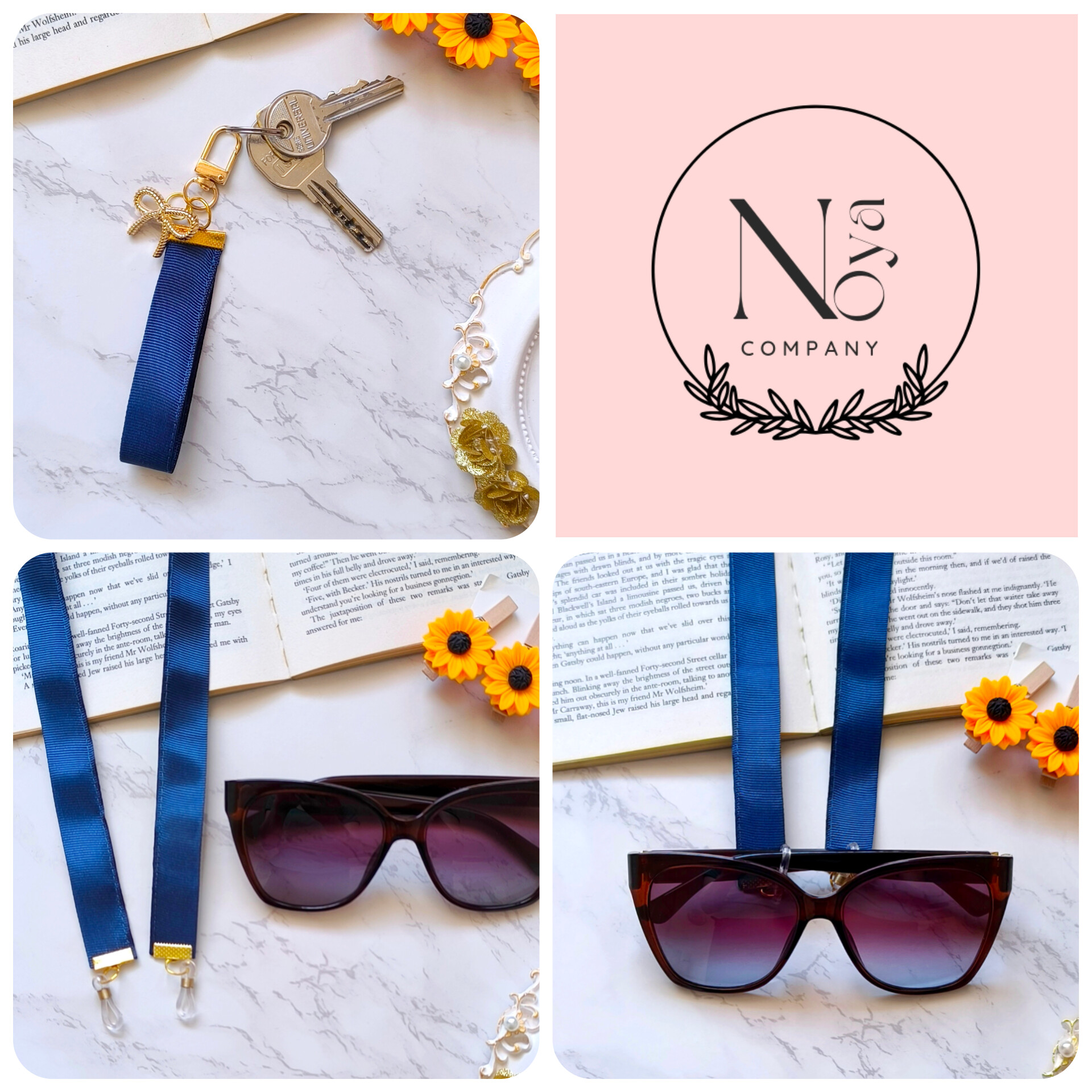 ست فانتزی بند عینک و جاسوییچی و جاکلیدی زنانه و دخترانه مناسب هدیه دادن.