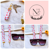 ست فانتزی بند عینک و جاسوییچی و جاکلیدی زنانه و دخترانه مناسب هدیه دادن.