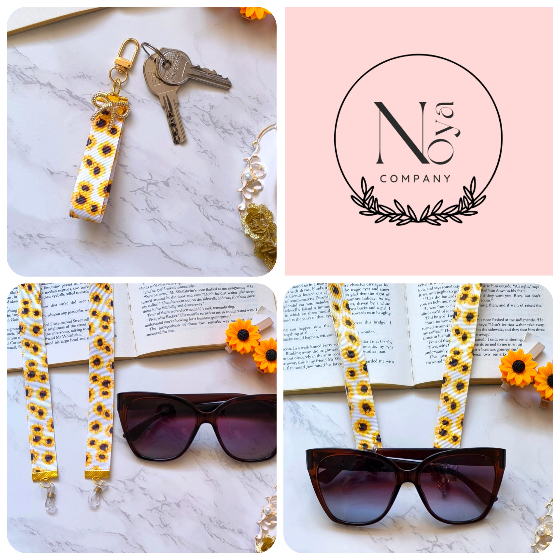 ست فانتزی بند عینک و جاسوییچی و جاکلیدی زنانه و دخترانه مناسب هدیه دادن.