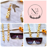 ست فانتزی بند عینک و جاسوییچی و جاکلیدی زنانه و دخترانه مناسب هدیه دادن.