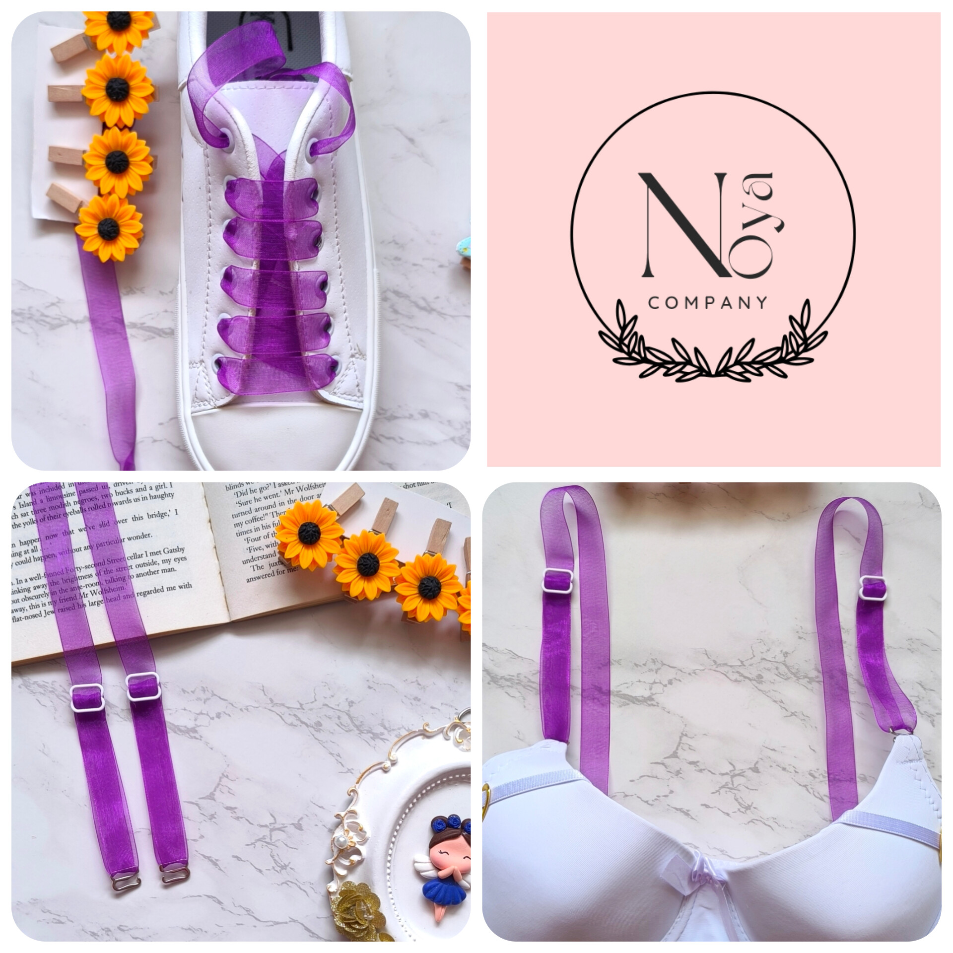 ست فانتزی بند کفش و بند سوتین زنانه و دخترانه مناسب هدیه دادن