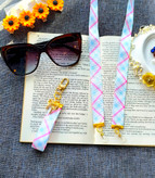 ست فانتزی بند عینک و جاسوییچی و جاکلیدی زنانه و دخترانه مناسب هدیه دادن