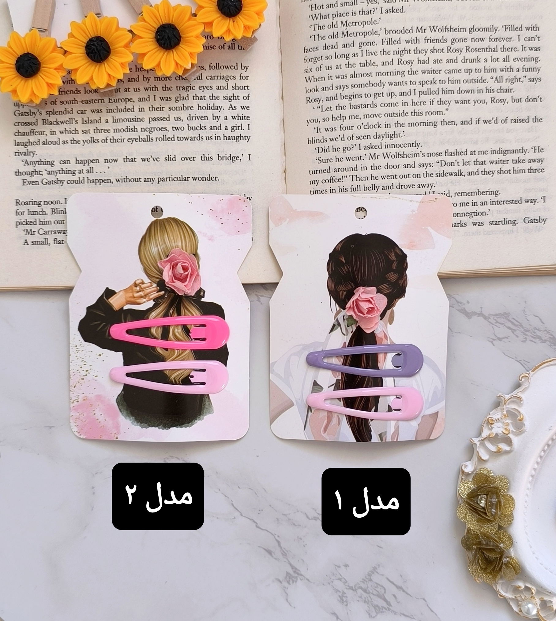 سنجاق سر تق تقی فانتزی و جذاب زنانه و دخترانه مناسب هدیه دادن.