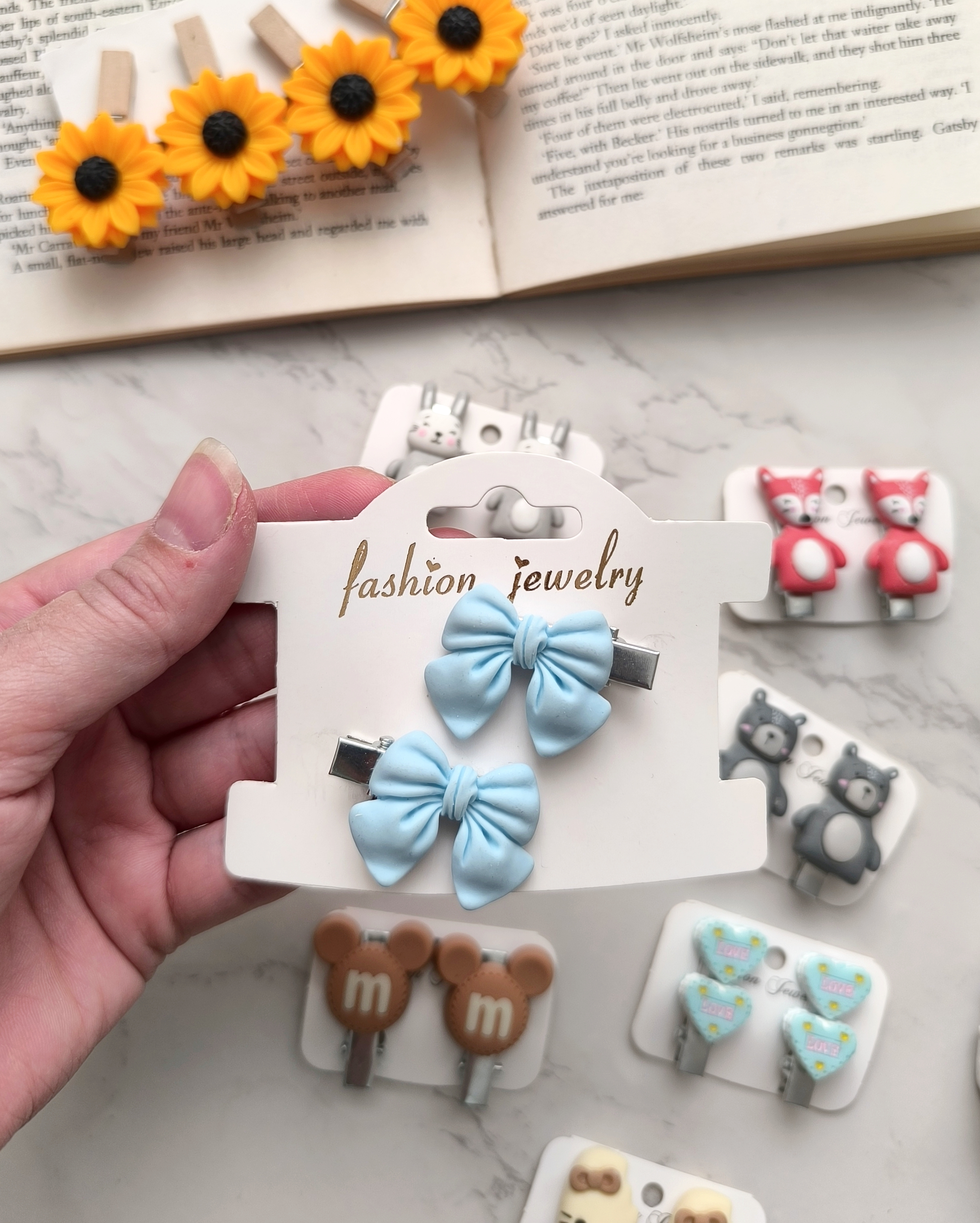 سنجاق سر انبری فانتزی و جذاب زنانه و دخترانه مناسب هدیه دادن ....