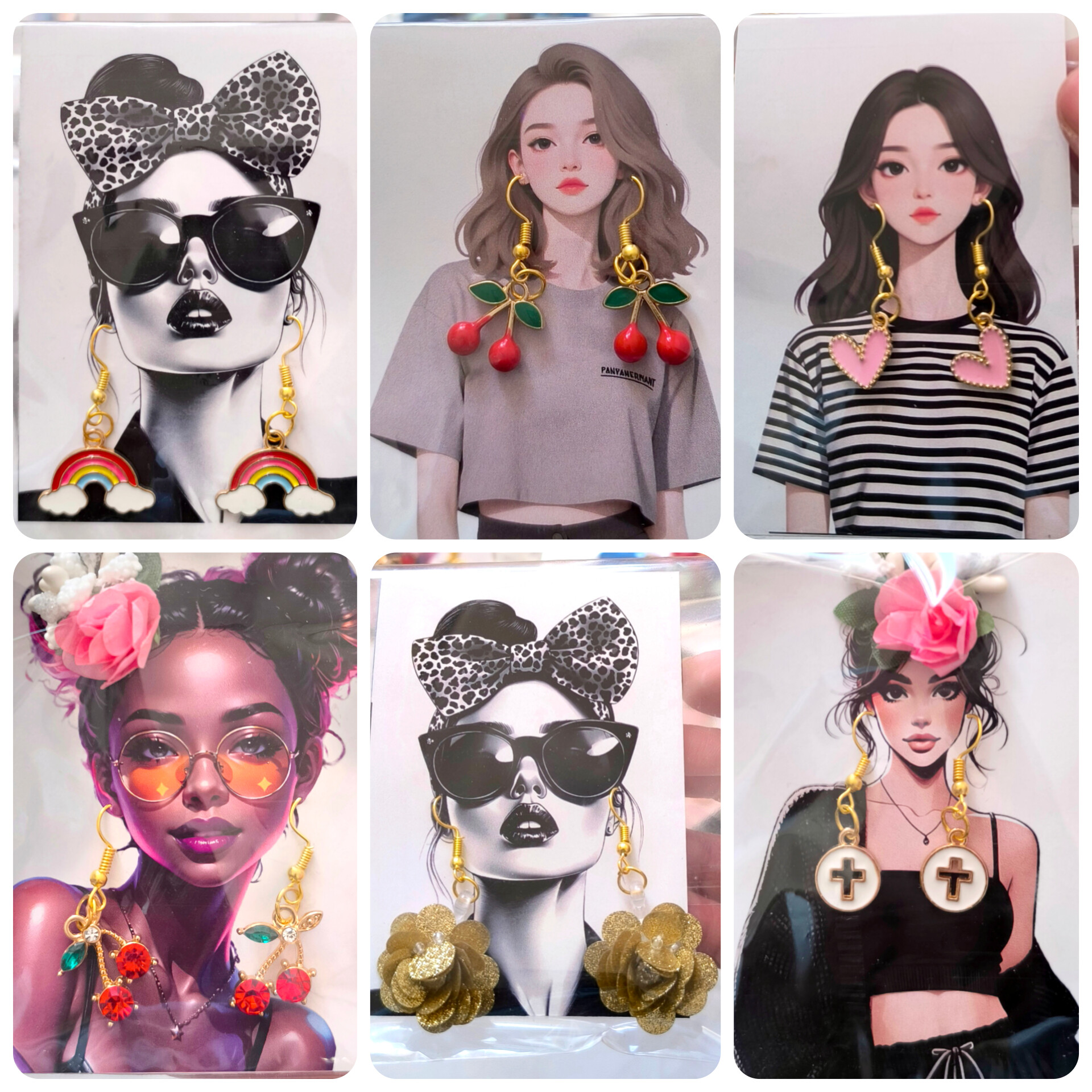 گوشواره فانتزی و جذاب زنانه و دخترانه مناسب هدیه دادن