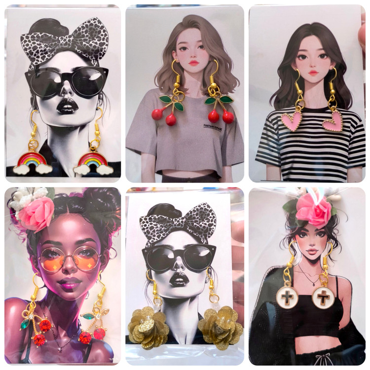 گوشواره فانتزی و جذاب زنانه و دخترانه مناسب هدیه دادن